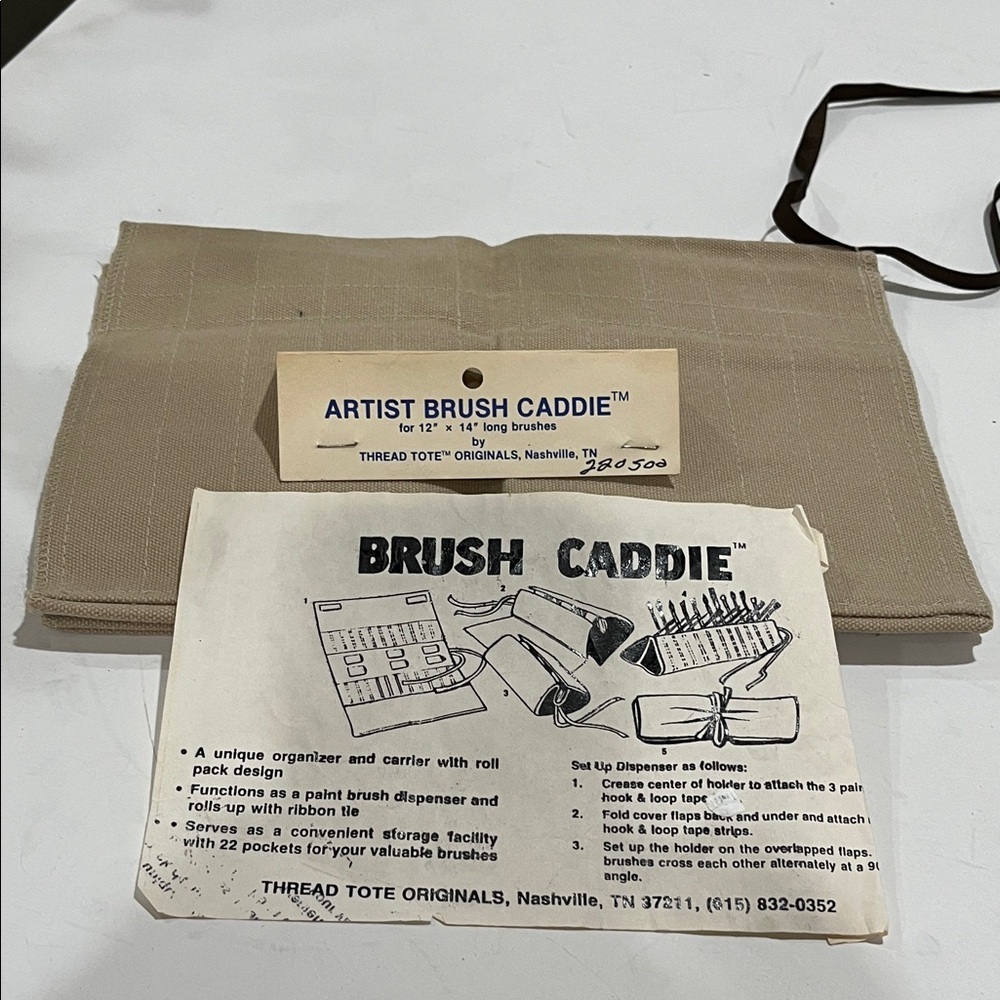 Thread Tote Original artist Paintbrush,caddy NWT handcrafted minimalist